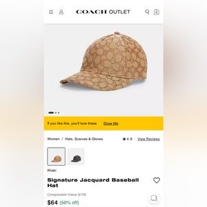 Coach baseball cap in signature logo design.